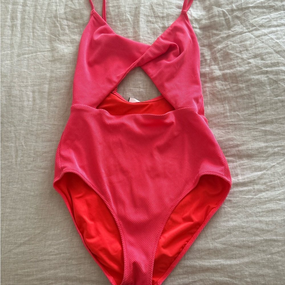 Aerie Vibrant Pink One-Piece Swimsuit